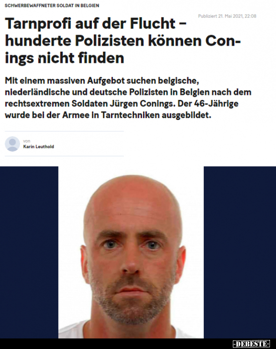 Tarnprofi auf der Flucht – hunderte Polizisten können.. - Lustige Bilder | DEBESTE.de