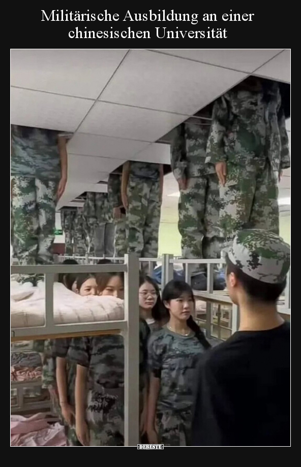 Militärische Ausbildung an einer chinesischen.. - Lustige Bilder | DEBESTE.de