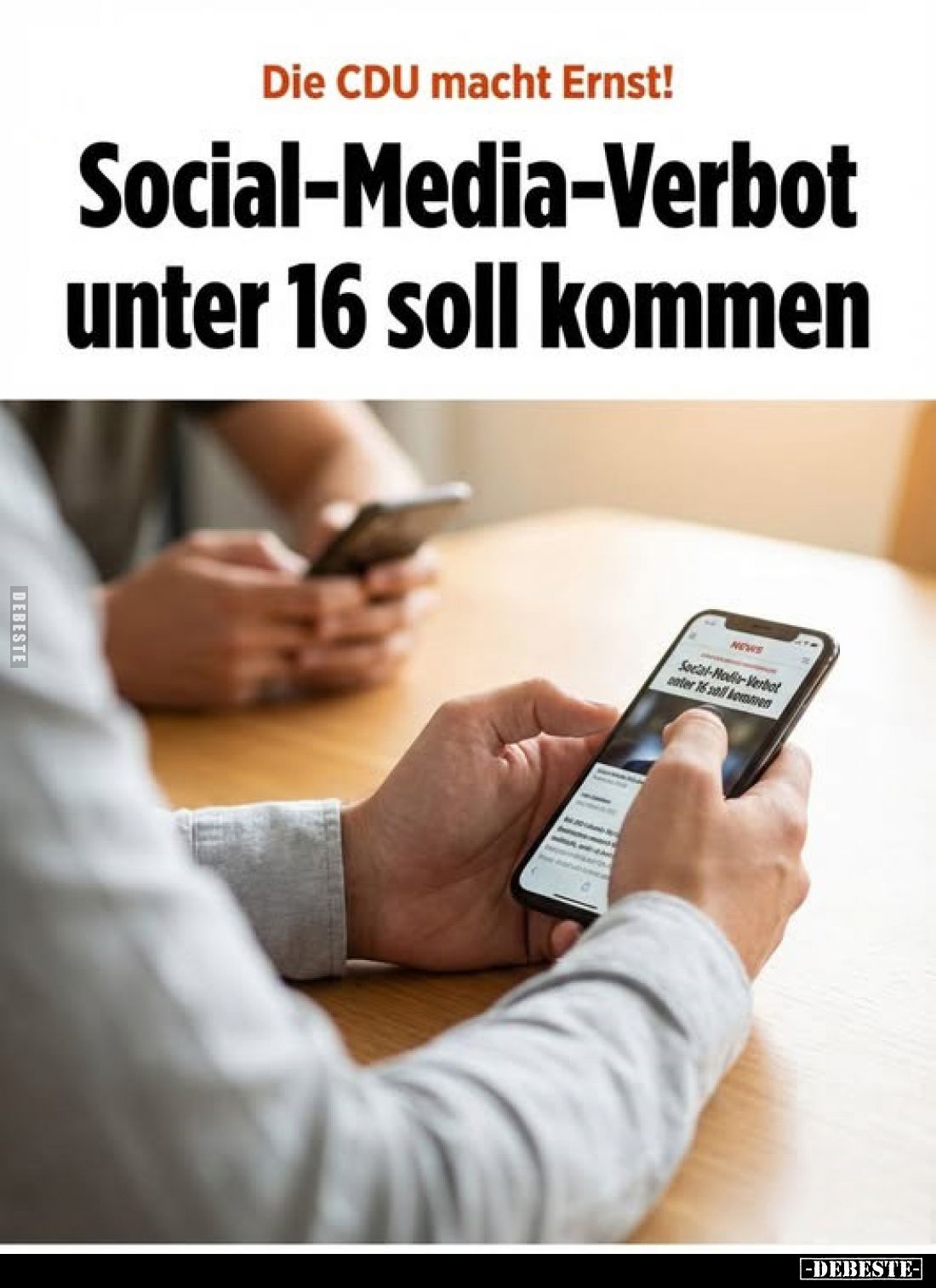 Die CDU macht Ernst!
Social-Media-Verbot unter 16 soll kommen