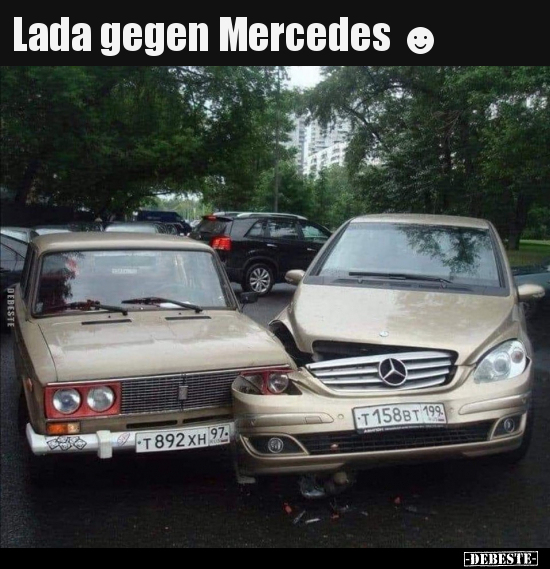 Lada gegen Mercedes ☻ - Lustige Bilder | DEBESTE.de