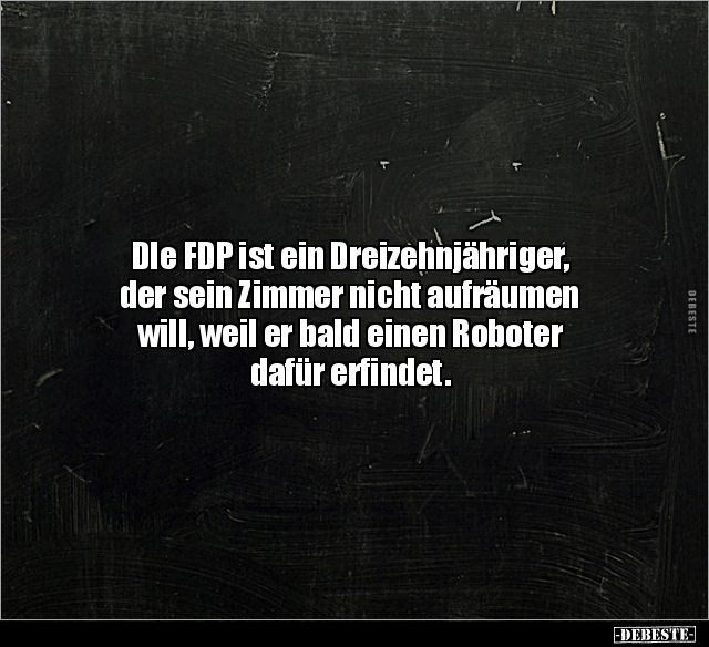 DIe FDP ist ein Dreizehnjähriger, der sein Zimmer nicht.. - Lustige Bilder | DEBESTE.de