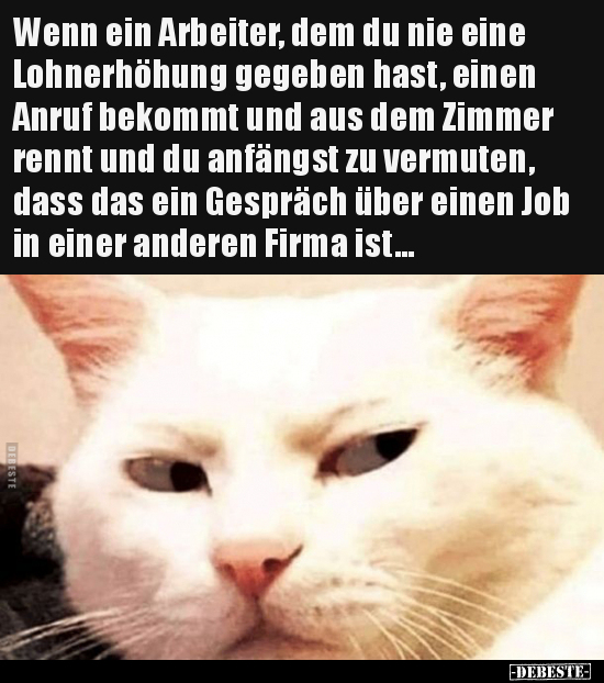 Wenn ein Arbeiter, dem du nie eine Lohnerhöhung gegeben.. - Lustige Bilder | DEBESTE.de