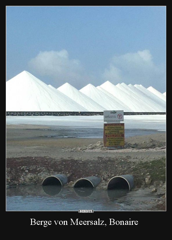 Berge von Meersalz, Bonaire..