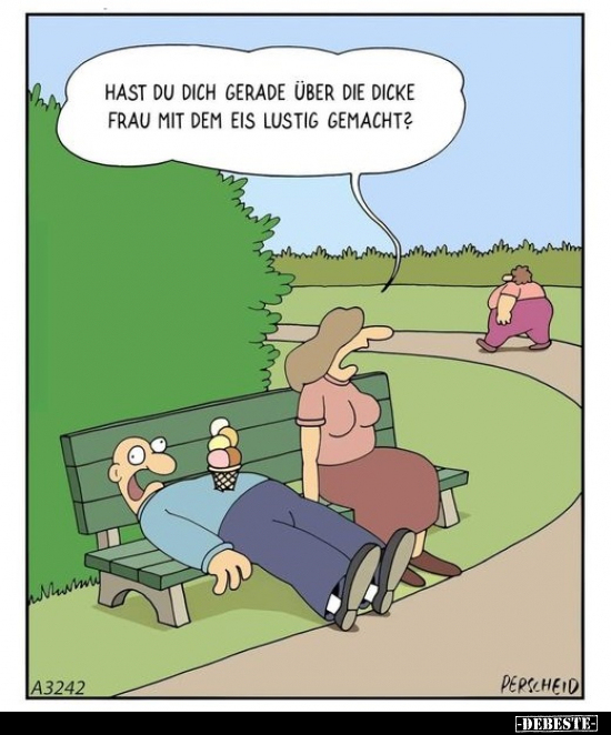 Hast du dich gerade über die dicke Frau mit dem Eis.. - Lustige Bilder | DEBESTE.de