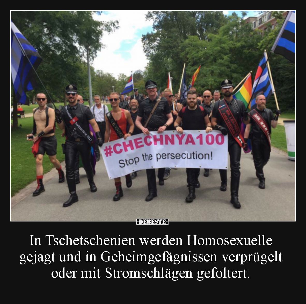 In Tschetschenien werden Homosexuelle gejagt und in Geheimgefägnissen verprügelt oder mit Stromschlägen gefoltert.