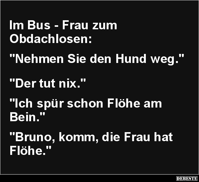 Im Bus - Frau zum Obdachlosen.. - Lustige Bilder | DEBESTE.de