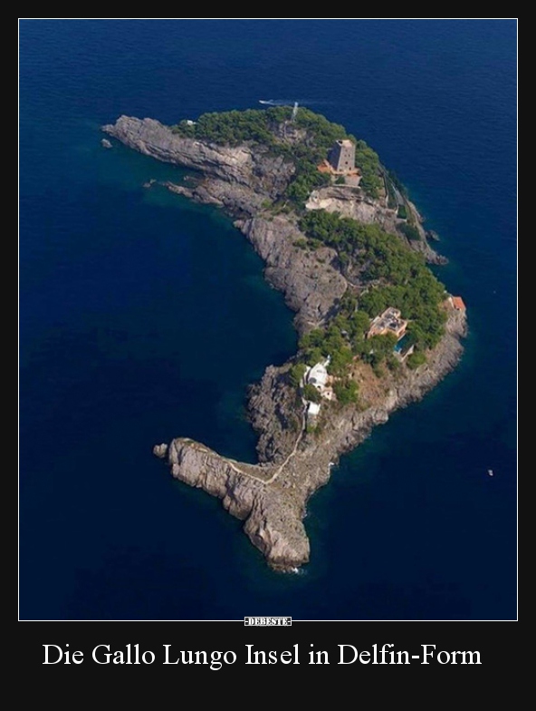 Die Gallo Lungo Insel in Delfin-Form..