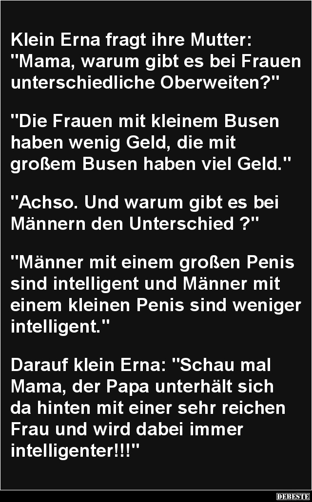 Klein Erna fragt ihre Mutter.. - Lustige Bilder | DEBESTE.de