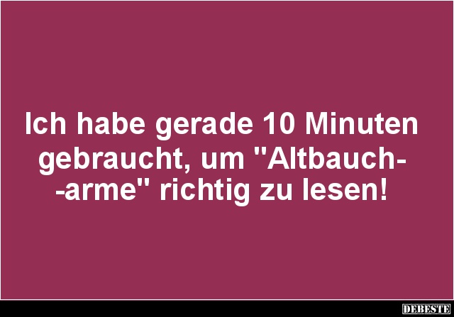 Altbau, Lesen, Richtig