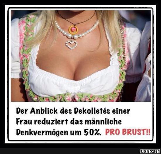 Der Anblick des Dekolletes einer Frau reduziert das männliche.. - Lustige Bilder | DEBESTE.de