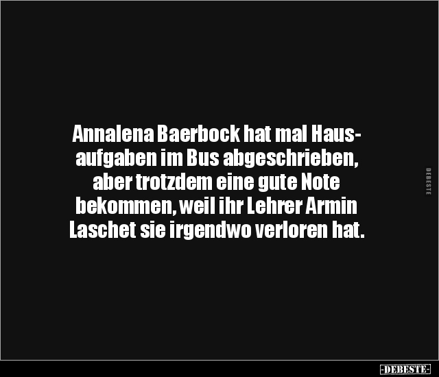 Annalena Baerbock hat mal Hausaufgaben im Bus.. - Lustige Bilder | DEBESTE.de