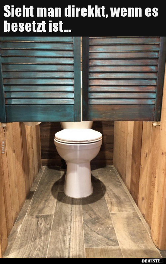 Sieht man direkkt, wenn es besetzt ist...