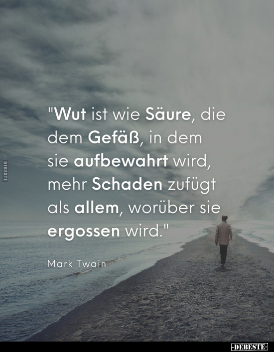 "Wut ist wie Säure, die dem Gefäß, in dem sie aufbewahrt.." - Lustige Bilder | DEBESTE.de