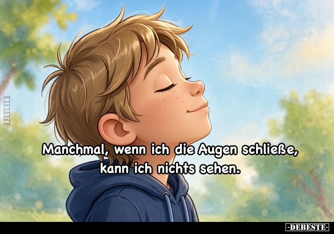 Manchmal, wenn ich die Augen schließe,
kann ich nichts sehen.
