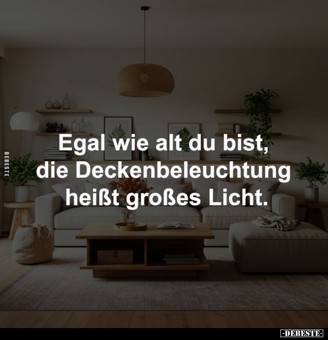 Egal wie alt du bist, 
die Deckenbeleuchtung 
heißt großes Licht.