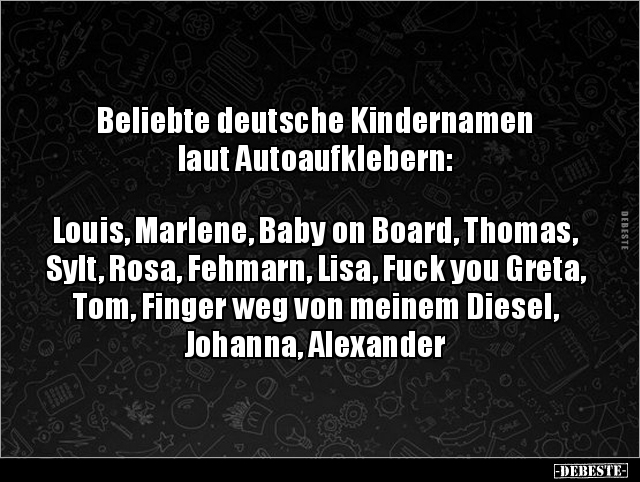 Beliebte deutsche Kindernamen laut.. - Lustige Bilder | DEBESTE.de
