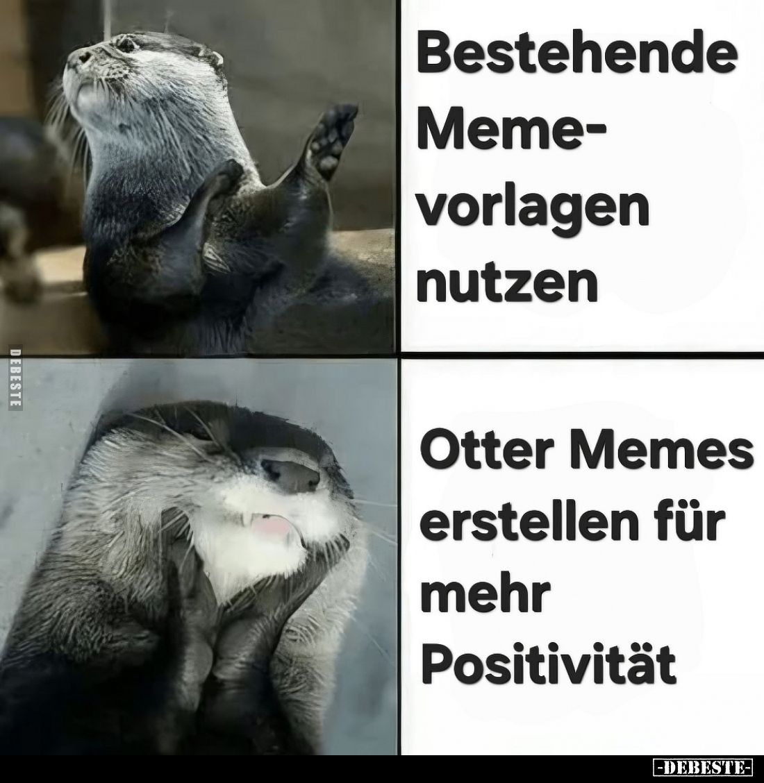 Bestehende Meme-vorlagen nutzen - Otter Memes erstellen für mehr Positivität