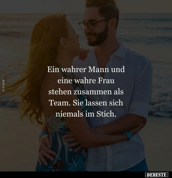 Ein wahrer Mann und eine wahre Frau stehen zusammen.. - Lustige Bilder | DEBESTE.de