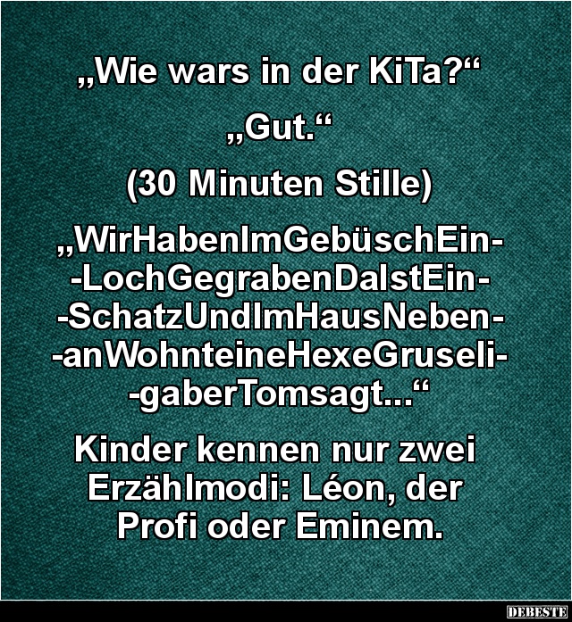 Wie wars in der KiTa? - Lustige Bilder | DEBESTE.de