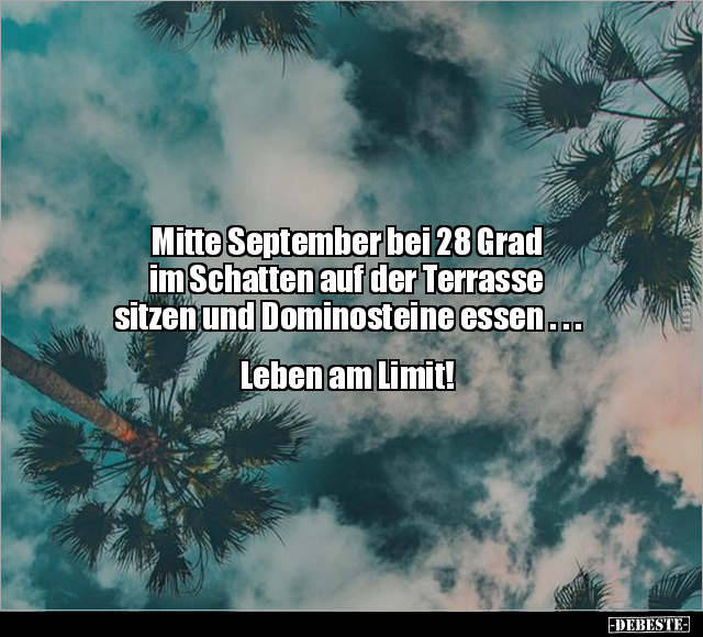 Mitte September bei 28 Grad im Schatten auf der Terrasse.. - Lustige Bilder | DEBESTE.de