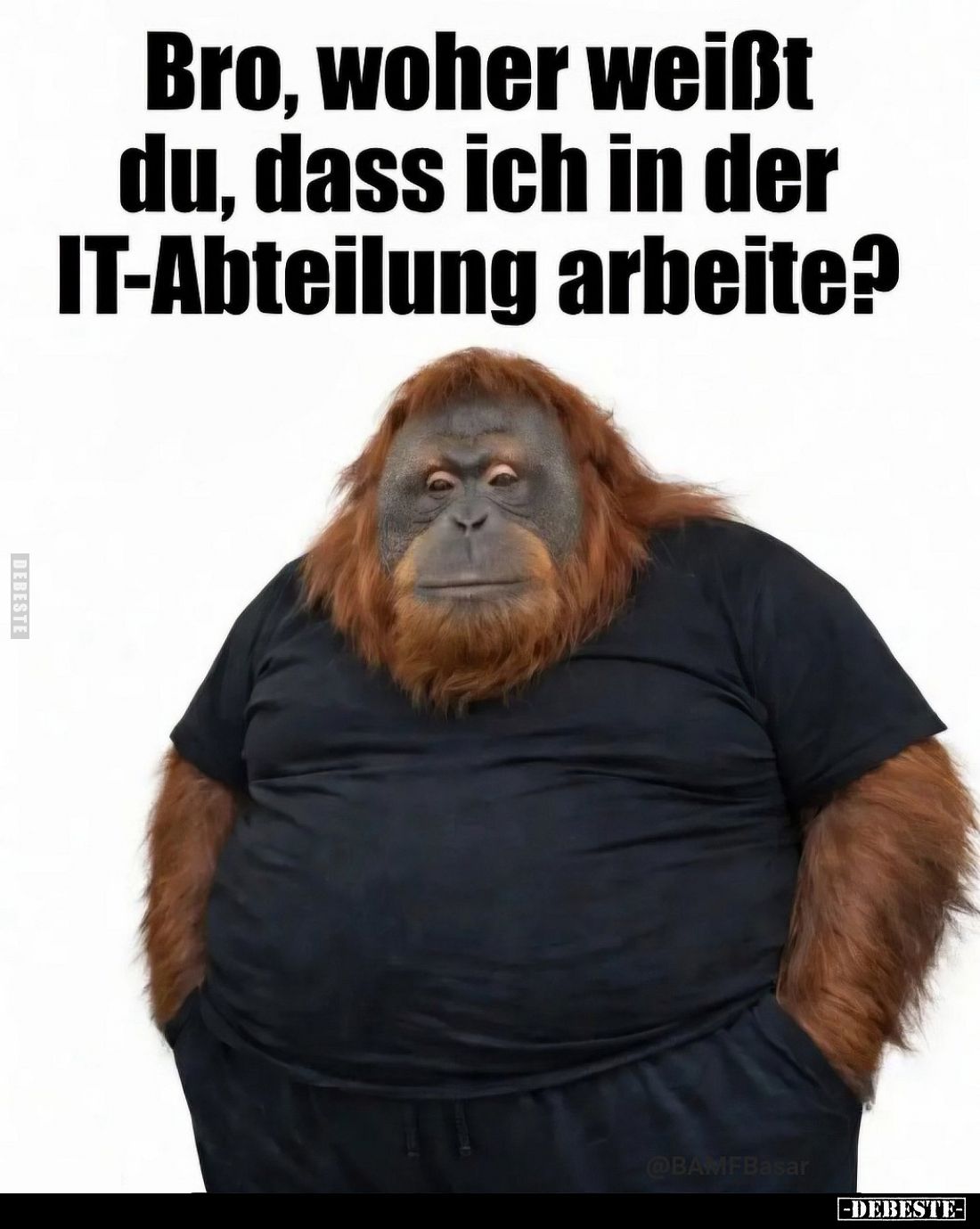Bro, woher weißt du, dass ich in der IT-Abteilung.. - Lustige Bilder | DEBESTE.de