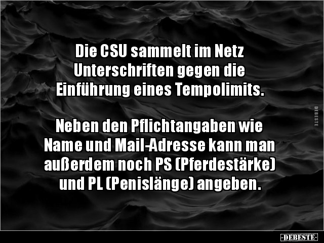 Die CSU sammelt im Netz Unterschriften gegen die.. - Lustige Bilder | DEBESTE.de