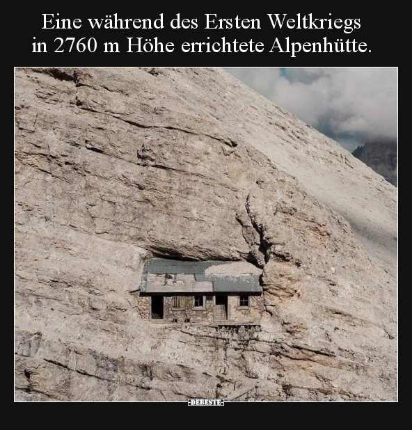 Eine während des Ersten Weltkriegs in 2760 m Höhe..