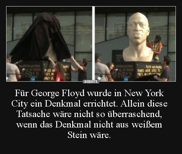 Für George Floyd wurde in New York City ein Denkmal.. - Lustige Bilder | DEBESTE.de