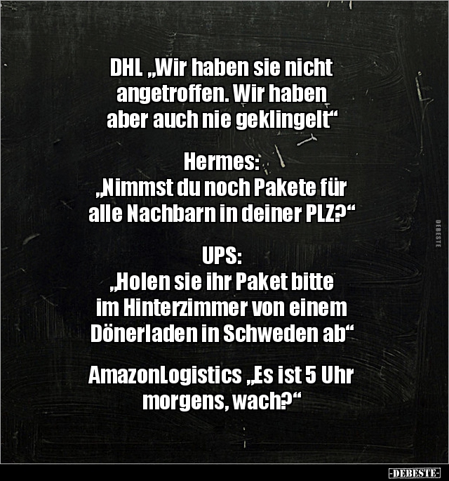 DHL „Wir haben sie nicht angetroffen.. - Lustige Bilder | DEBESTE.de