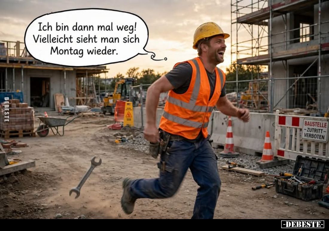 Ich bin dann mal weg!
Vielleicht sieht man sich Montag wieder.