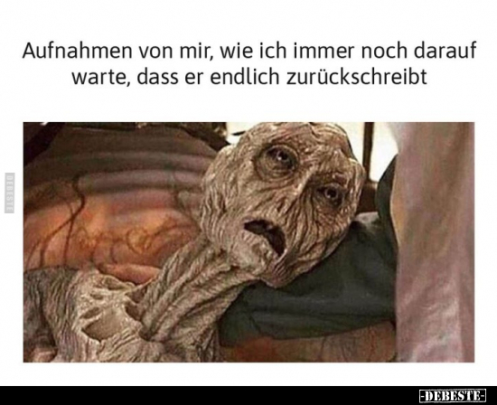 Aufnahmen von mir, wie ich immer noch darauf warte, dass er endlich zurückschreibt