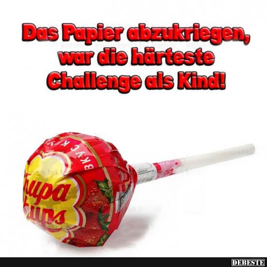 Der Papier abzukriegen, war die härsteste Challenge als Kind! - Lustige Bilder | DEBESTE.de