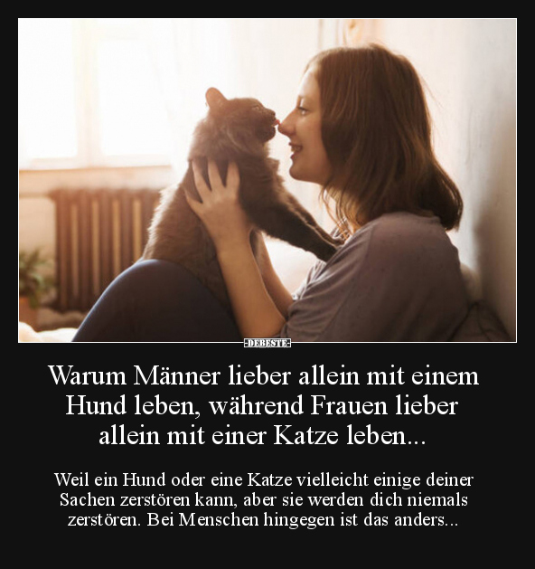 Warum Männer lieber allein mit einem Hund leben, während.. - Lustige Bilder | DEBESTE.de