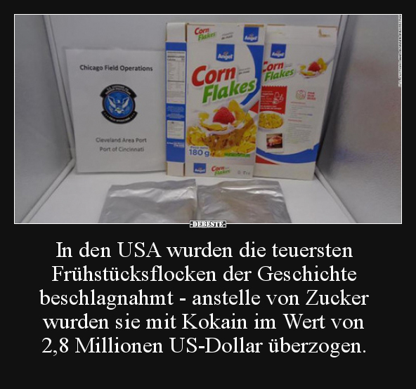 In den USA wurden die teuersten Frühstücksflocken der.. - Lustige Bilder | DEBESTE.de