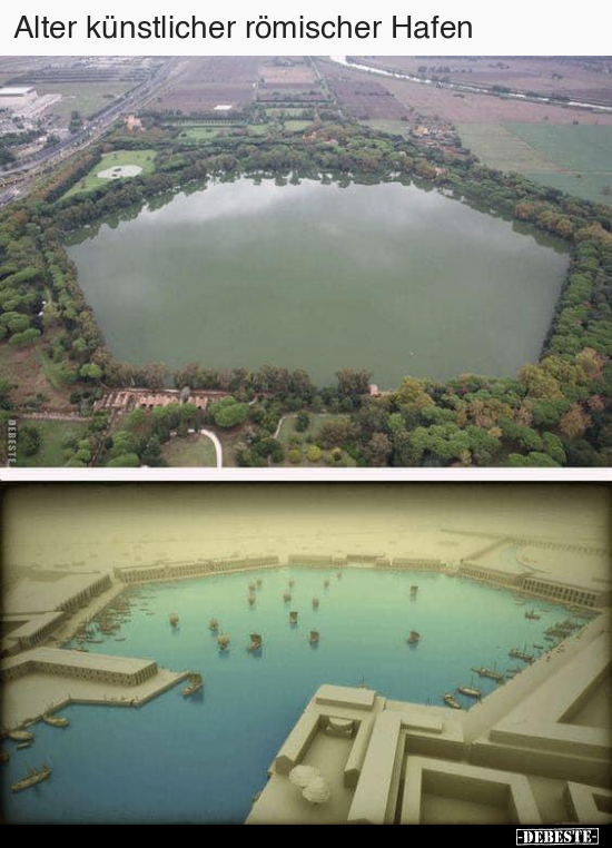 Alter künstlicher römischer Hafen..