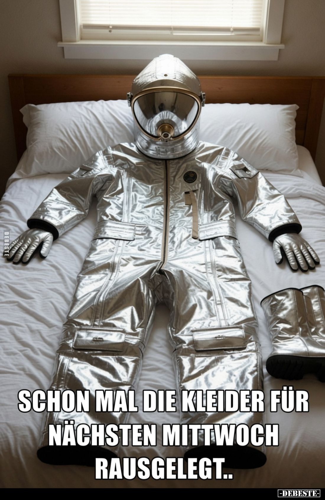 Schon mal die Kleider für nächsten Mittwoch rausgelegt..