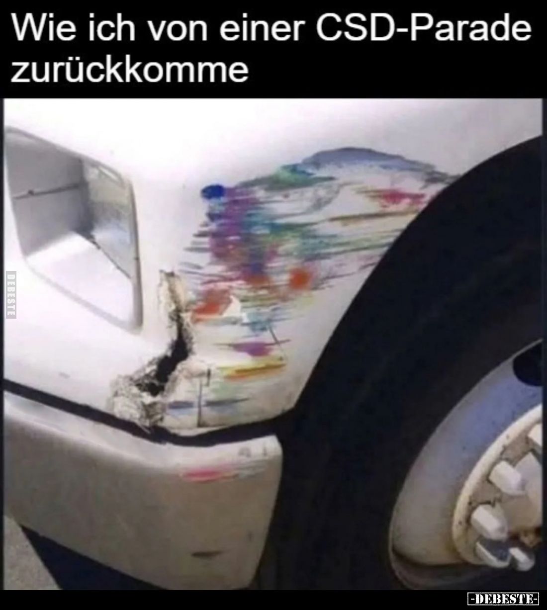 Wie ich von einer CSD-Parade zurückkomme.