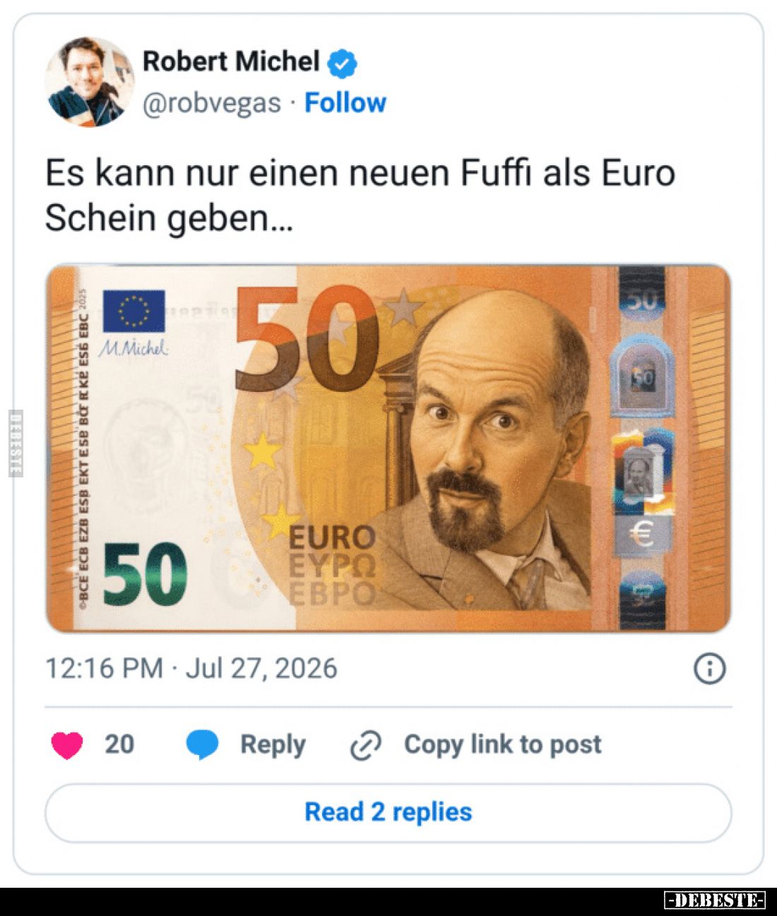 Es kann nur einen neuen Fuffi als Euro Schein geben... - Lustige Bilder | DEBESTE.de