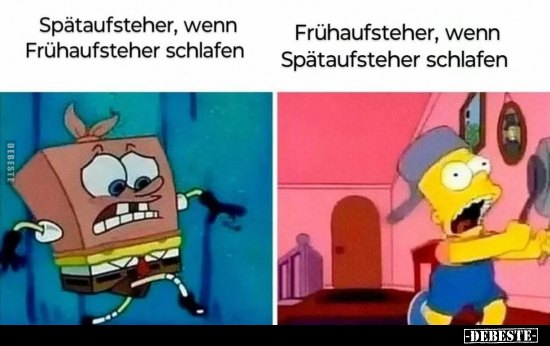 Spätaufsteher, wenn Frühaufsteher schlafen... - Lustige Bilder | DEBESTE.de