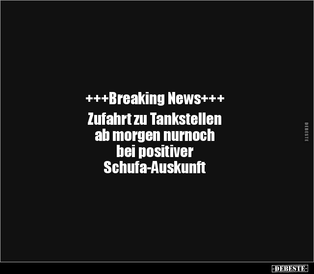 +++Breaking News+++ Zufahrt zu Tankstellen ab morgen.. - Lustige Bilder | DEBESTE.de