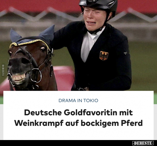 Deutsche Goldfavoritin mit Weinkrampf auf bockigem.. - Lustige Bilder | DEBESTE.de