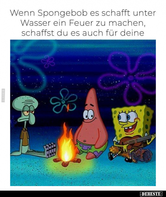Wenn Spongebob es schafft unter Wasser.. - Lustige Bilder | DEBESTE.de