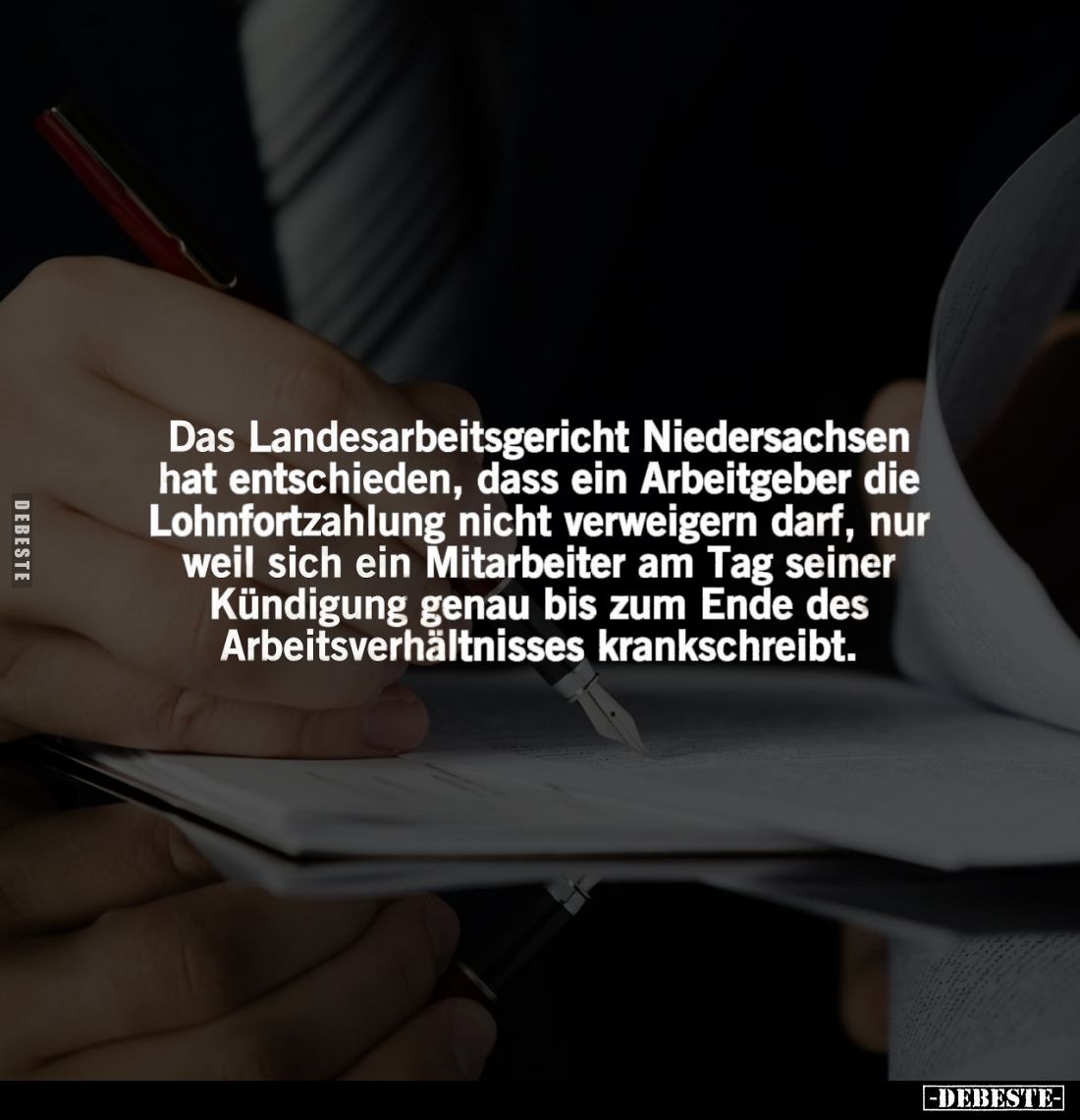Das Landesarbeitsgericht Niedersachsen hat entschieden, dass ein Arbeitgeber die Lohnfortzahlung nicht verweigern darf, nur w...