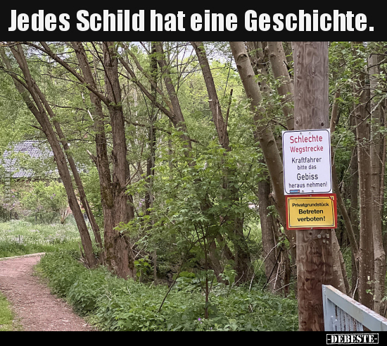 Jedes Schild hat eine Geschichte... - Lustige Bilder | DEBESTE.de