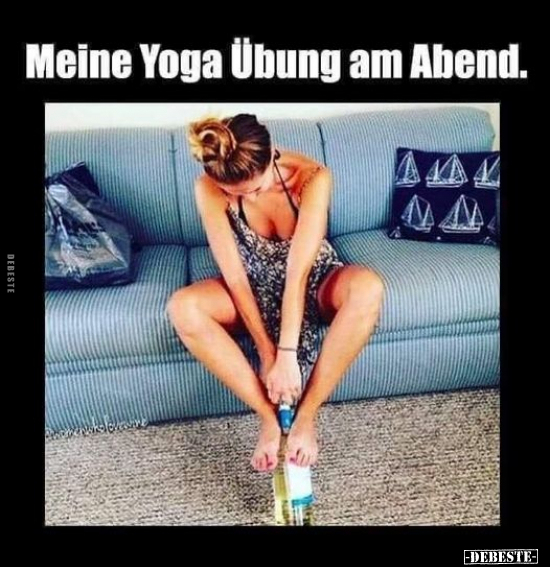 Meine Yoga Übung am Abend... - Lustige Bilder | DEBESTE.de