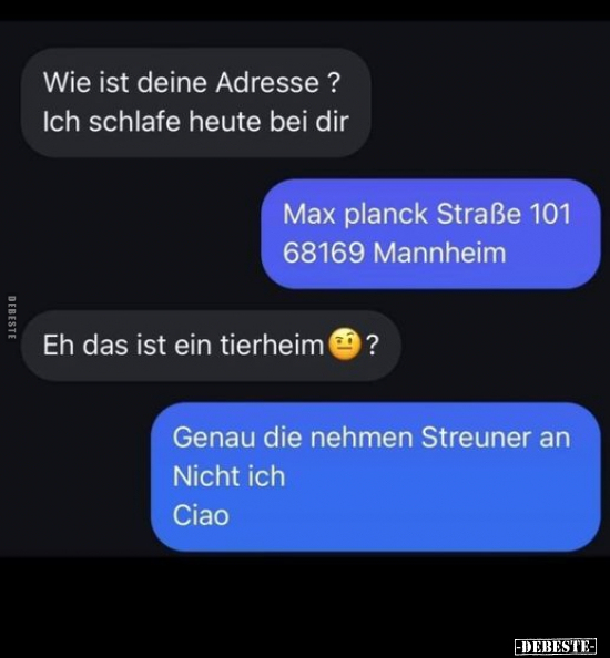 Wie ist deine Adresse?.. - Lustige Bilder | DEBESTE.de