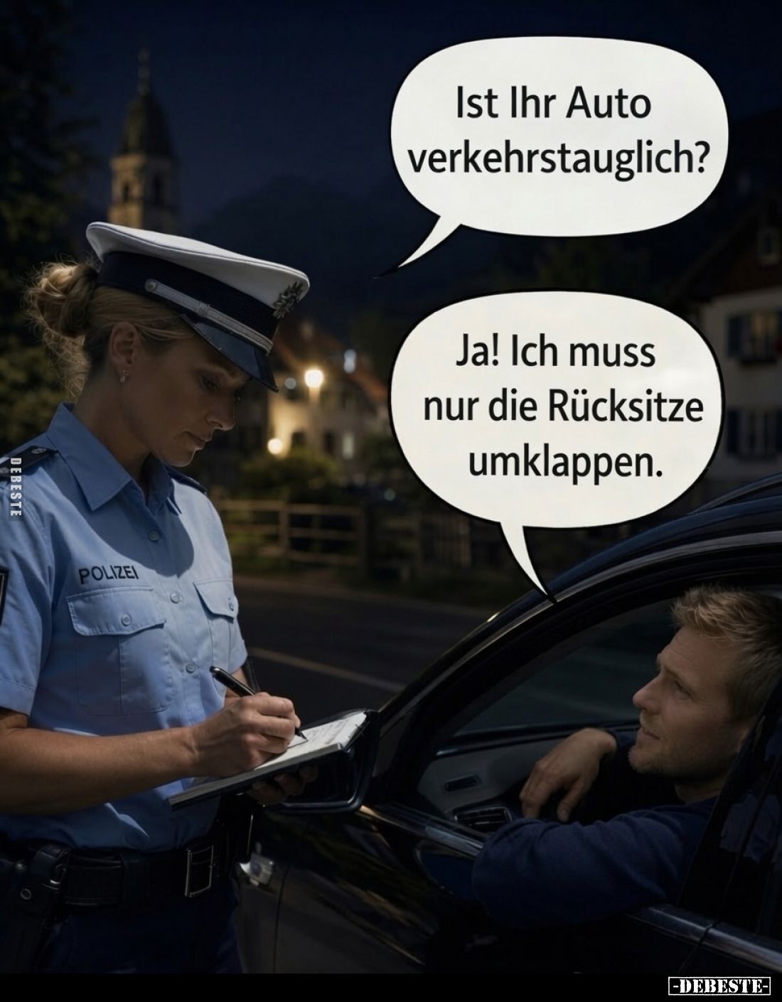Ist Ihr Auto Verkehrstauglich? - Ja! Ich muss nur die Rücksitze umklappen.