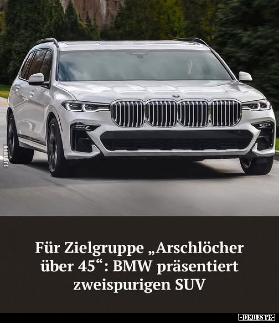 Für Zielgruppe "Arschlöcher über 45": BMW präsentiert zweispurigen SUV.