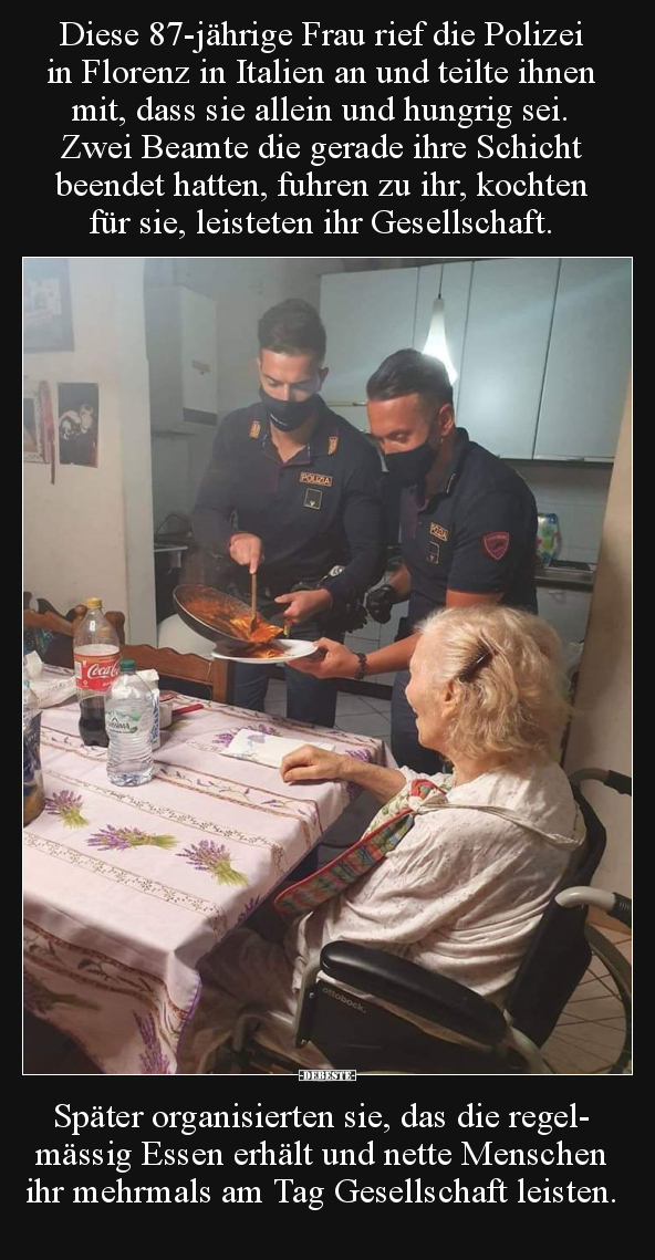 Diese 87-jährige Frau rief die Polizei in Florenz in.. - Lustige Bilder | DEBESTE.de