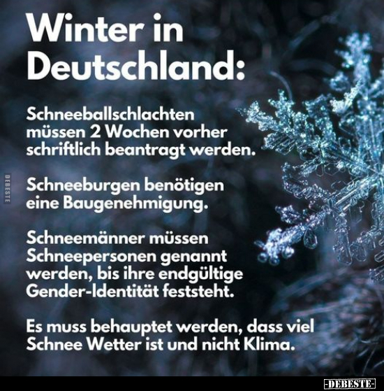 Winter in Deutschland: Schneeballschlachten müssen 2 Wochen.. - Lustige Bilder | DEBESTE.de